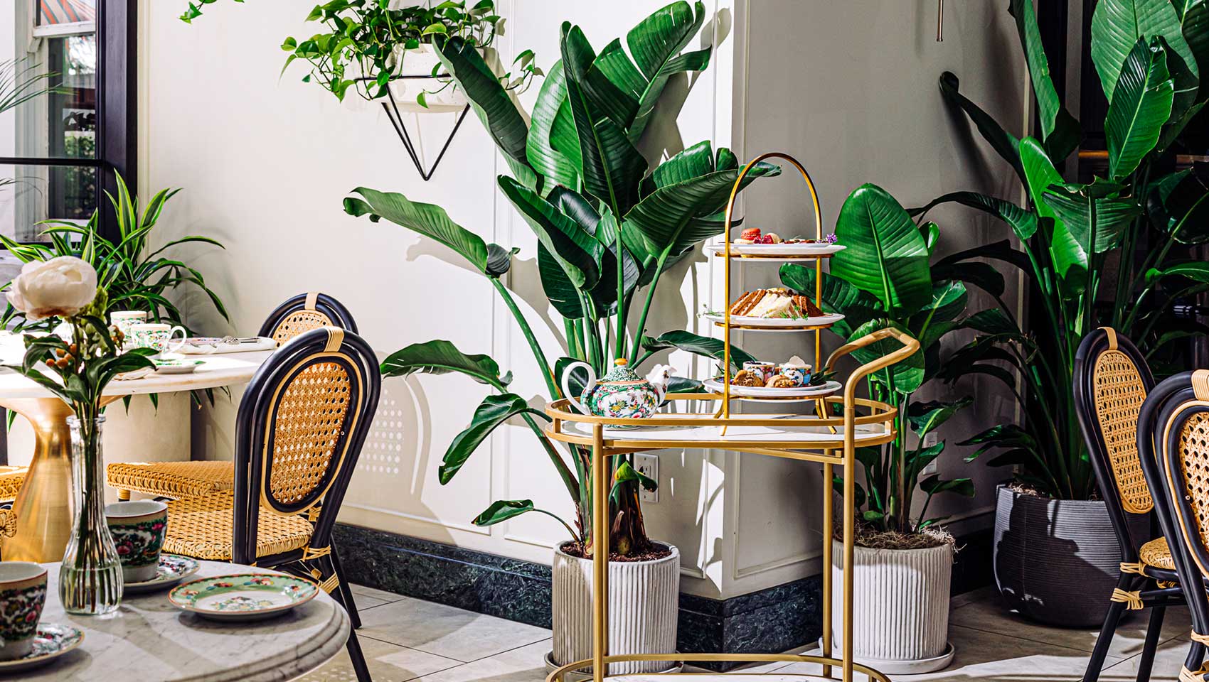 tea cart at Kimpton Cottonwood Hotel