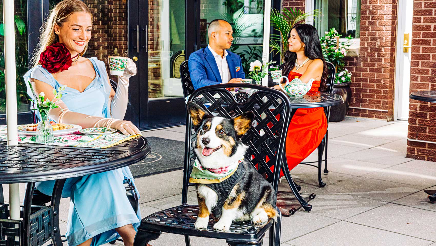 Guests at Fontenelle Tea Room at Kimpton Cottonwood Hotel